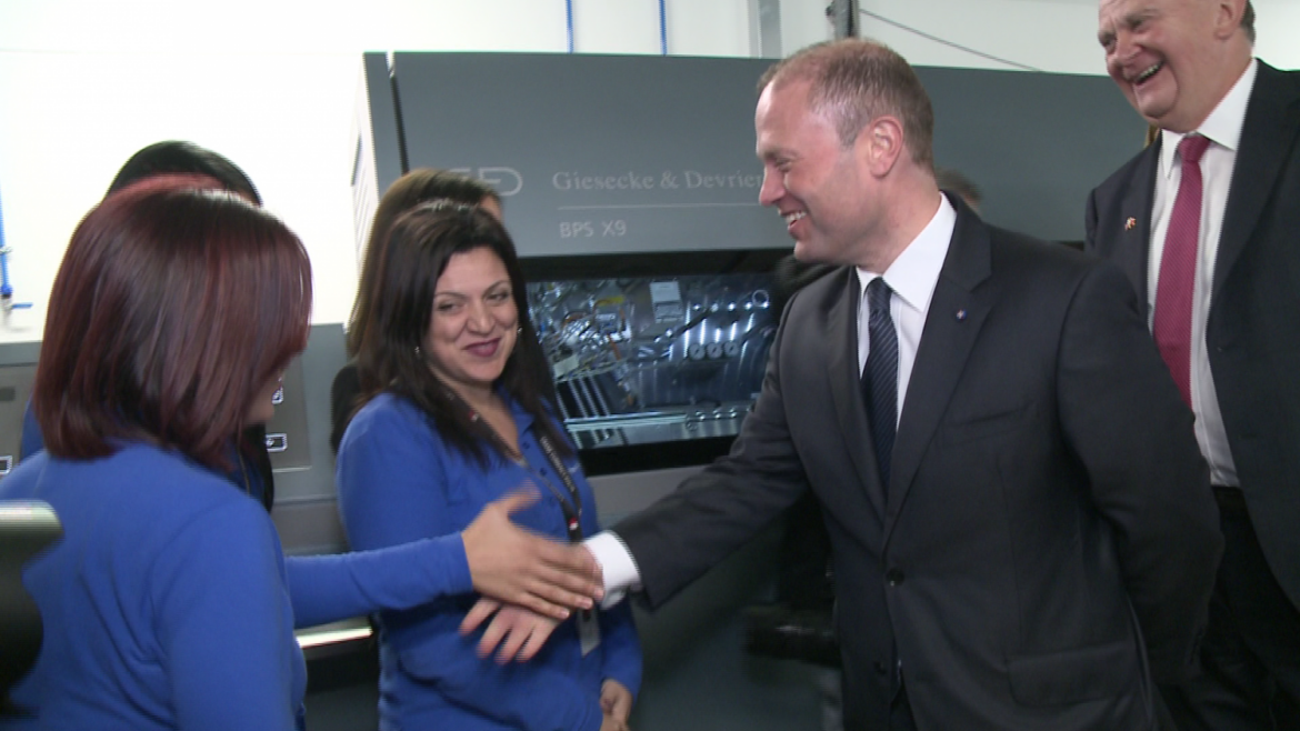 Prime Minister inaugurates Crane Currency Plant TVMnews.mt