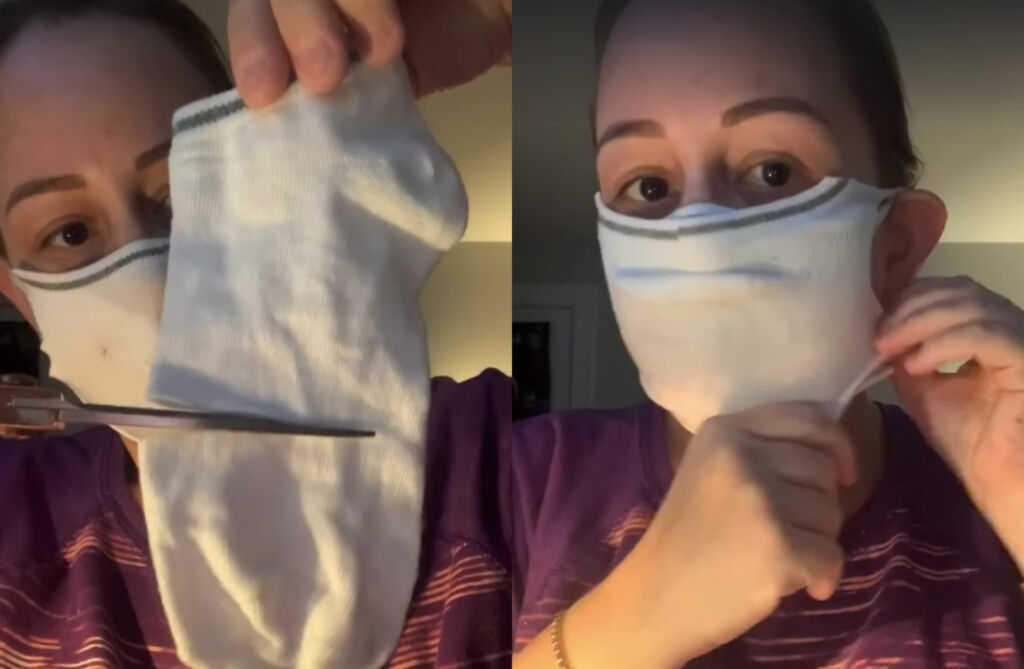Watch Put a sock in it? Learn how to make a mask out of an old sock