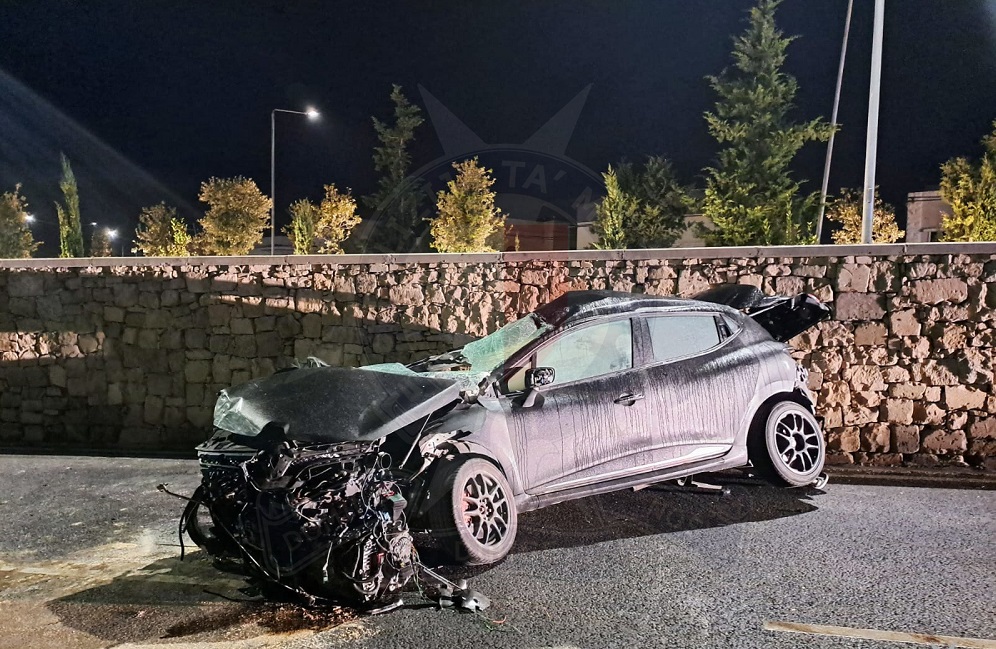 Driver in critical condition after car crashed into wall in Ħ'Attard ...