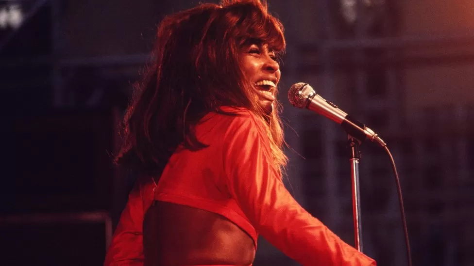 tina turner red leather dress Tina turner red